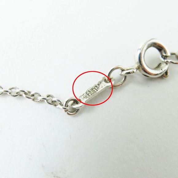 Tiffany Double Heart Pendant Necklace Silver